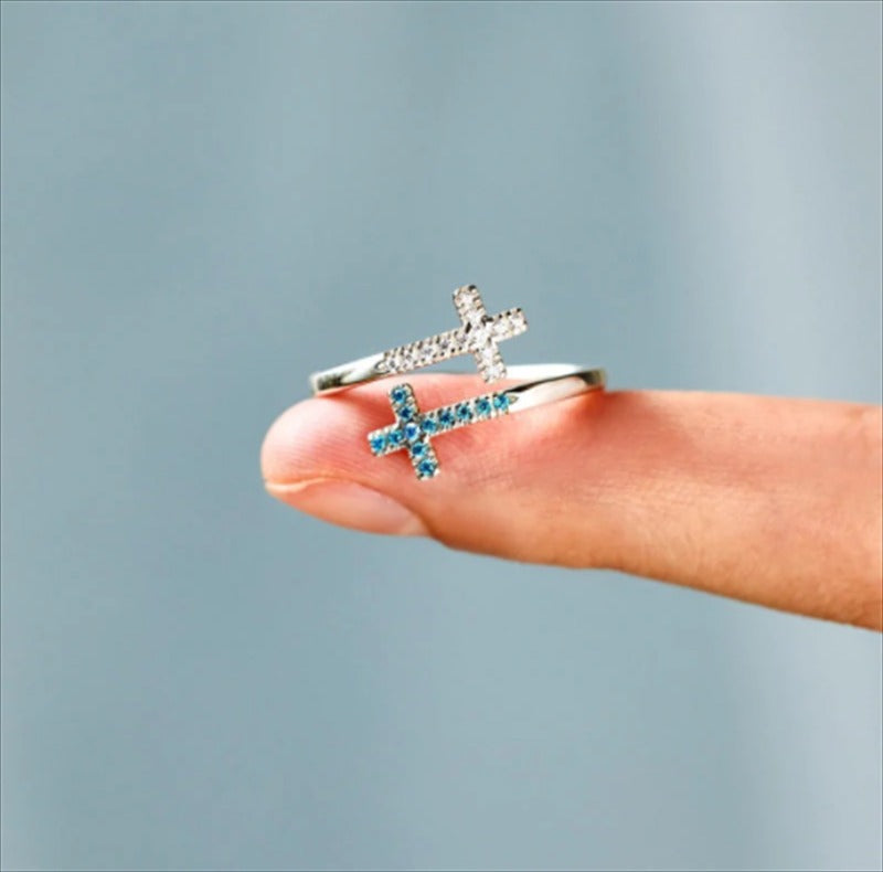 Judas Tadeo - Anillo Cruz Ajustable Plata 925