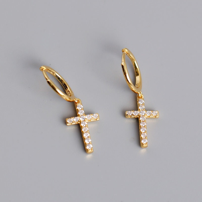 Josefina - Pendientes Cruz Plata 925
