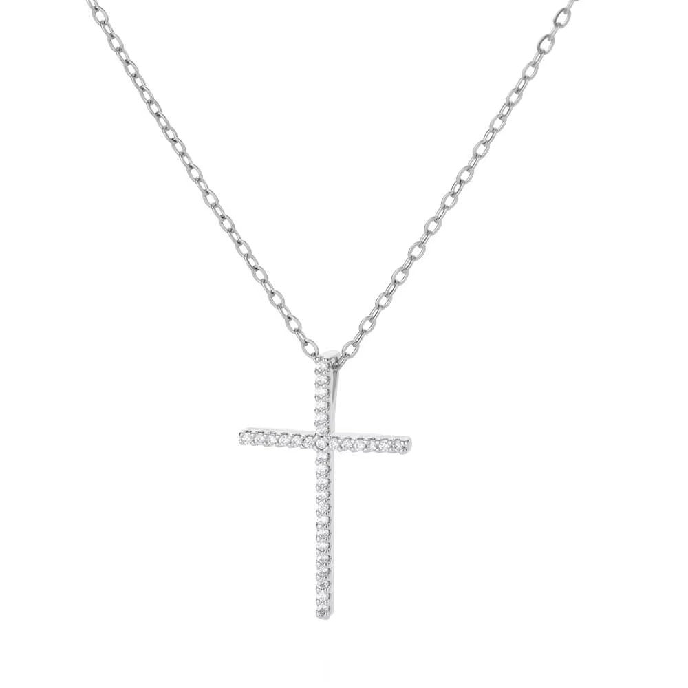 Teresa - Colgante Cruz con Circonitas