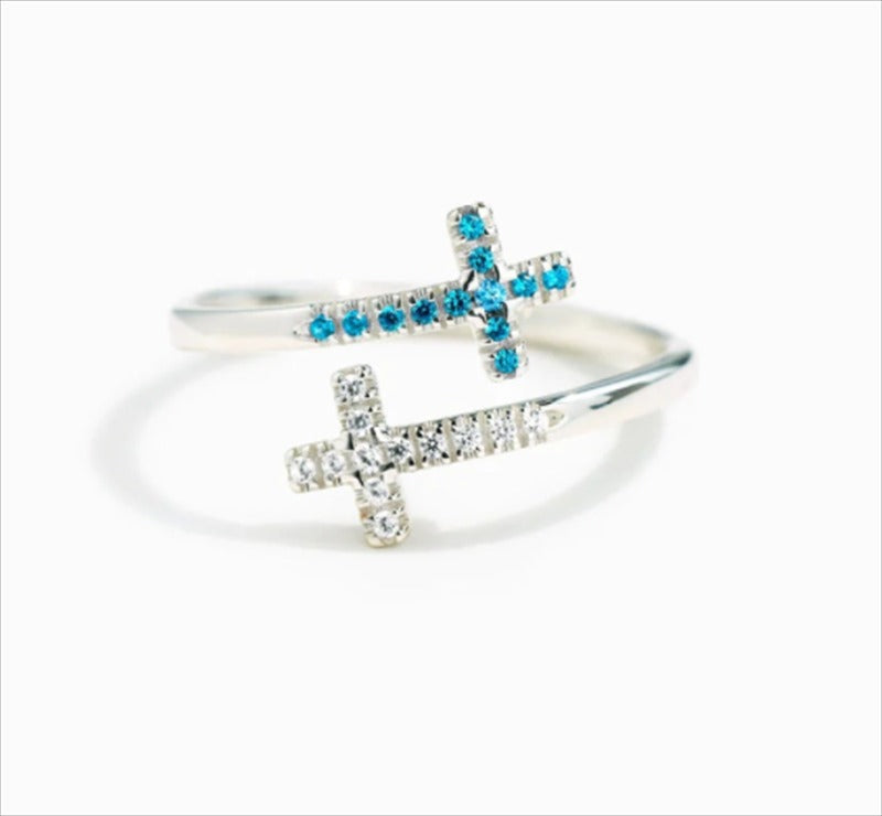 Judas Tadeo - Anillo Cruz Ajustable Plata 925