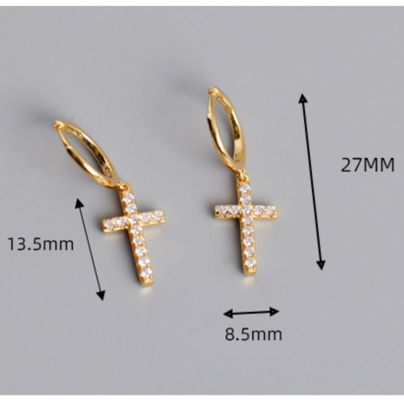 Josefina - Pendientes Cruz Plata 925