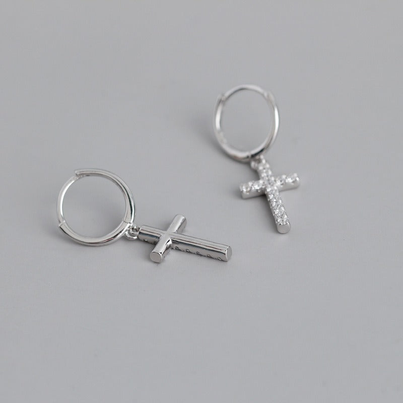 Josefina - Pendientes Cruz Plata 925