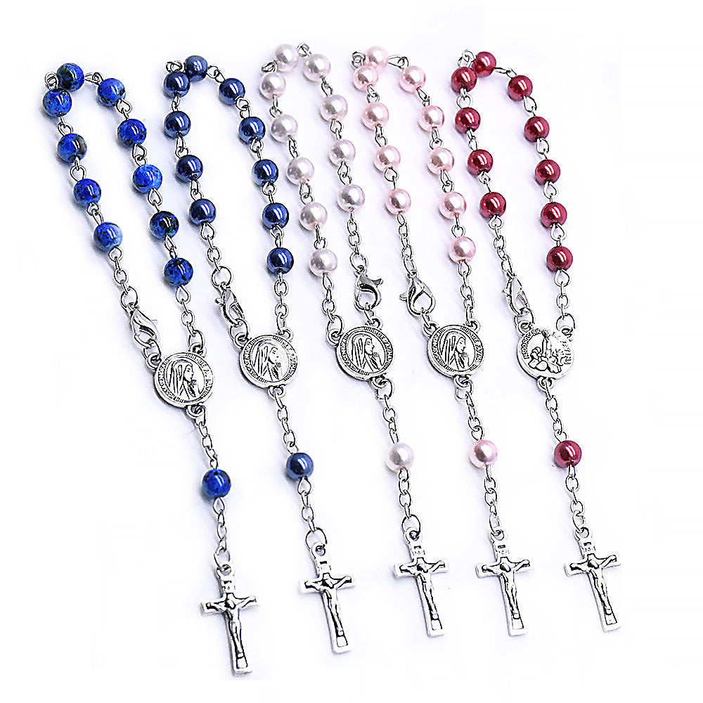 Mónica - Pulsera Rosario de Perlas