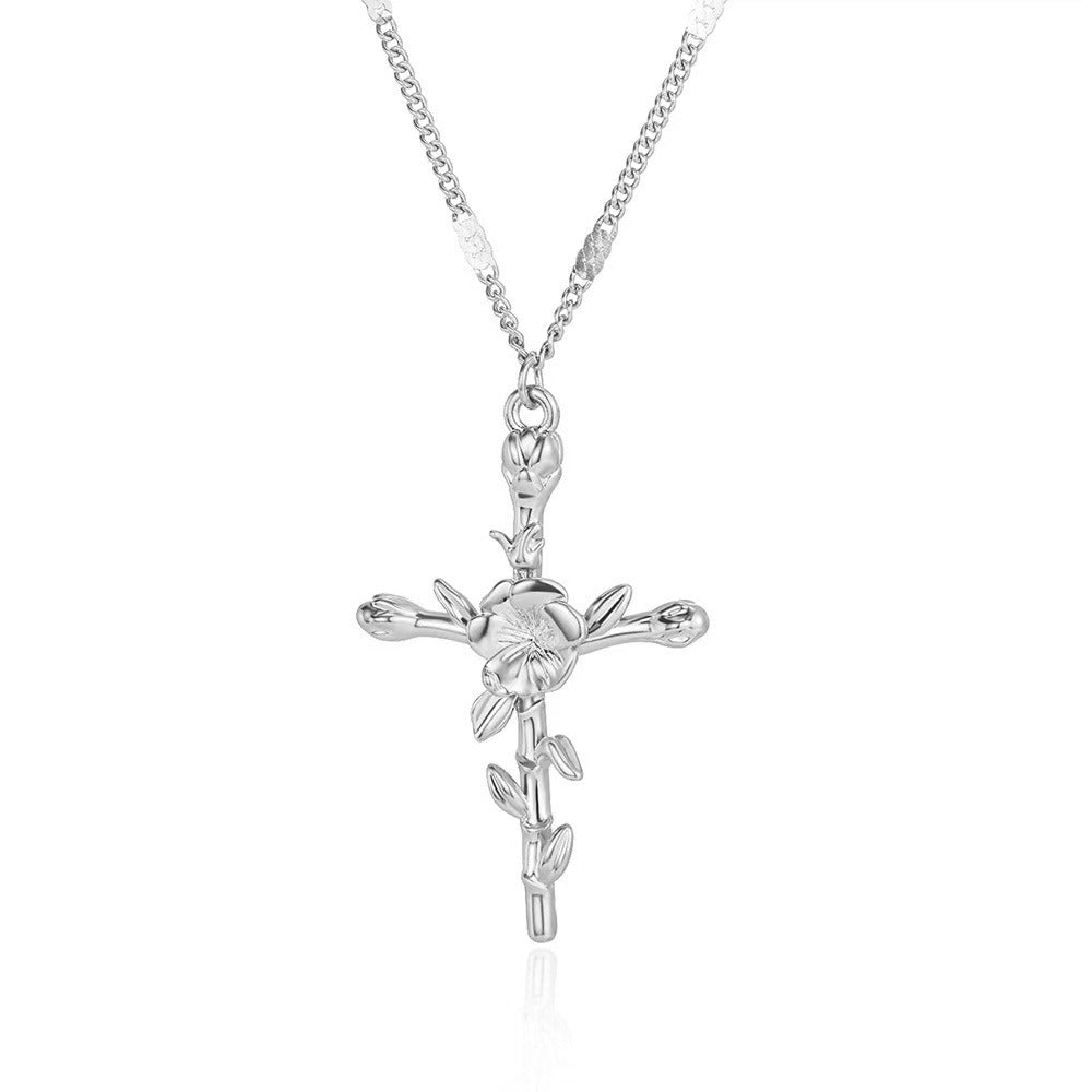 Teresa - Colgante Cruz con Circonitas