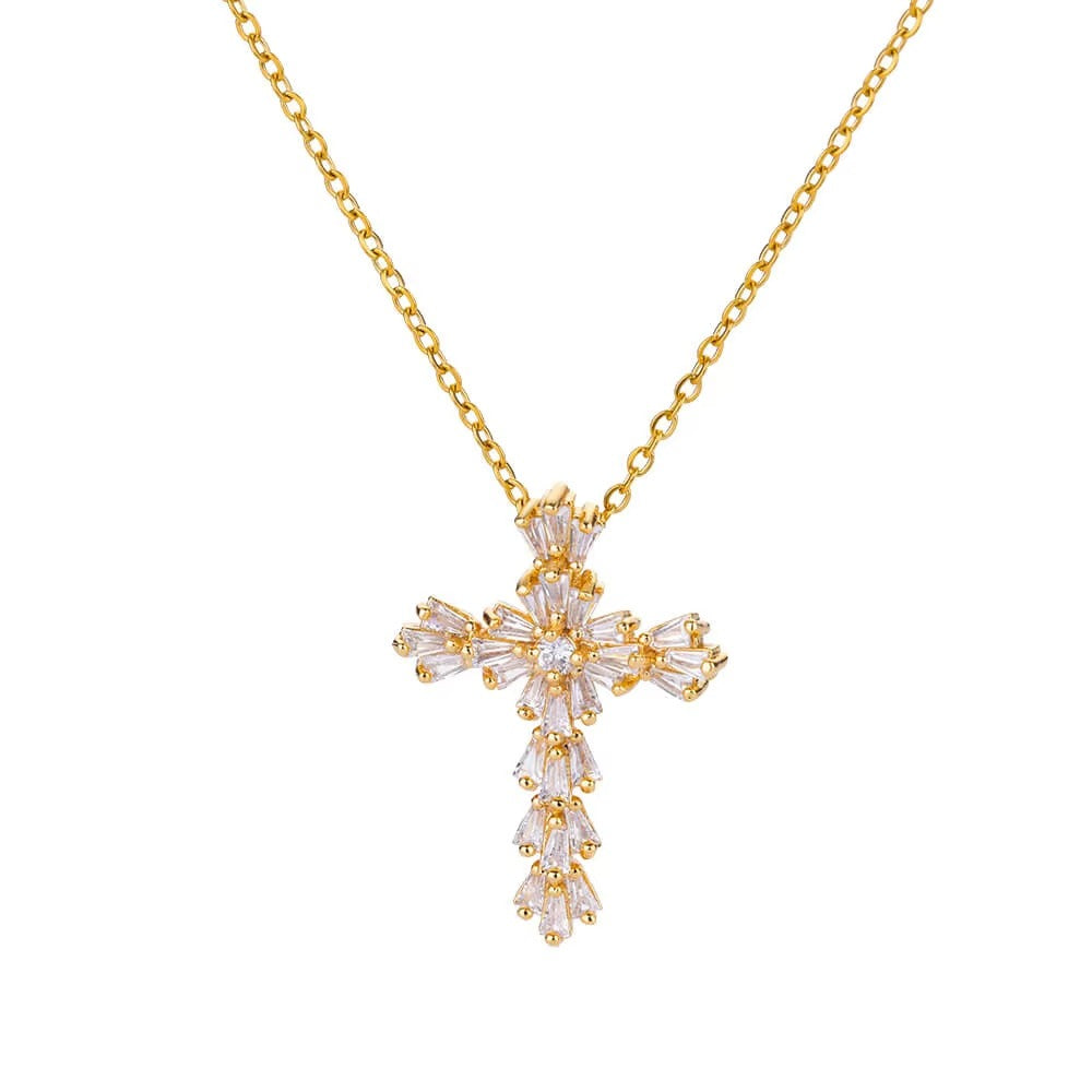 Teresa - Colgante Cruz con Circonitas